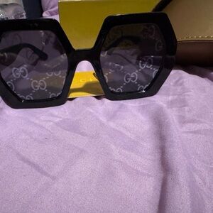 Gucci Black Geometric Sunglasses
